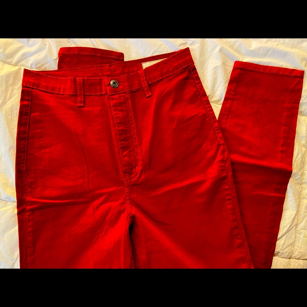 NWOT ModCloth/Angry Rabbit Red Skinny Jeans